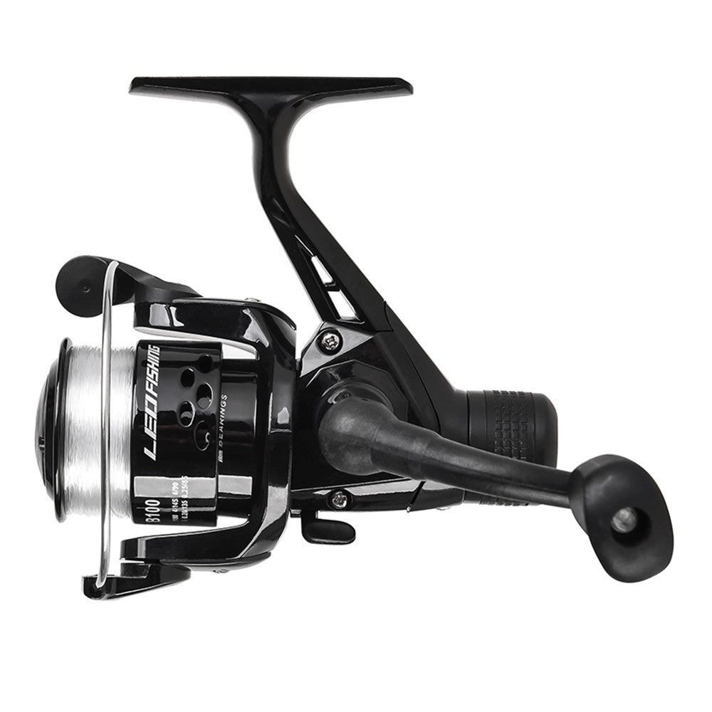LEO 1.5m Telescopic Fishing Rod Spinning Reel Set with Hooks Soft Lures Barrel Swivels Storage Bag