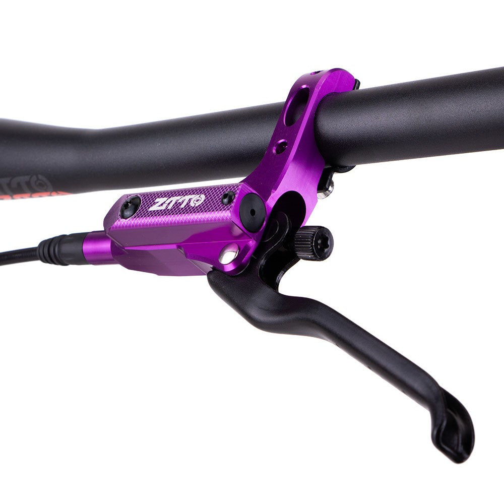 M840 1Pair Four-Piston Oil Brake Oil Disc Road Aluminium Alloy Bike Mountain Bike Hydraulic Disc Brake - Purple