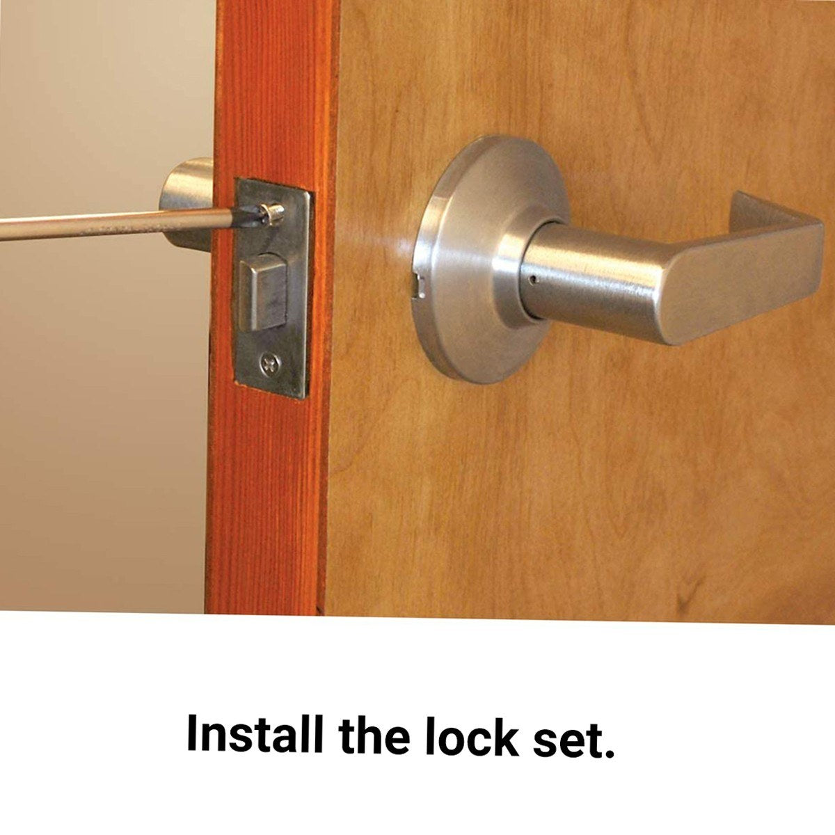 Corrosion Resistant Durable Lock Installation Kit with Guide Template for Wood Doors