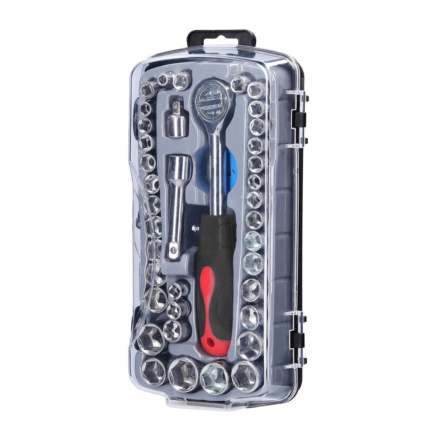 40Pcs Drive Socket Set Hexagonal Socket Ratchet Wrench Set Motorcycle Bicycle Automotive Repair Household Hardware Tools