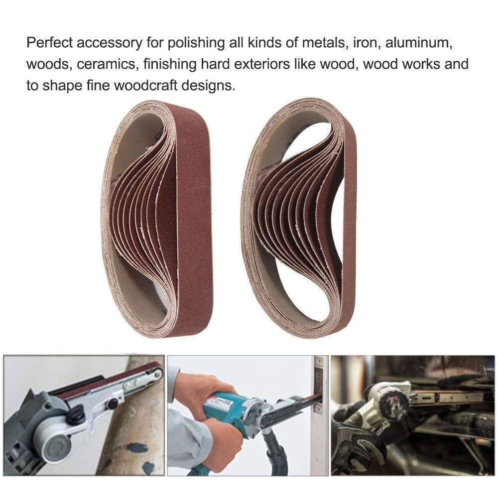 10Pcs 30x330mm Abrasive Sanding Belts 800 Grit Aluminum Oxide Sanding Belt Sanding Grinding Polishing Tools for Belt Sander Paper