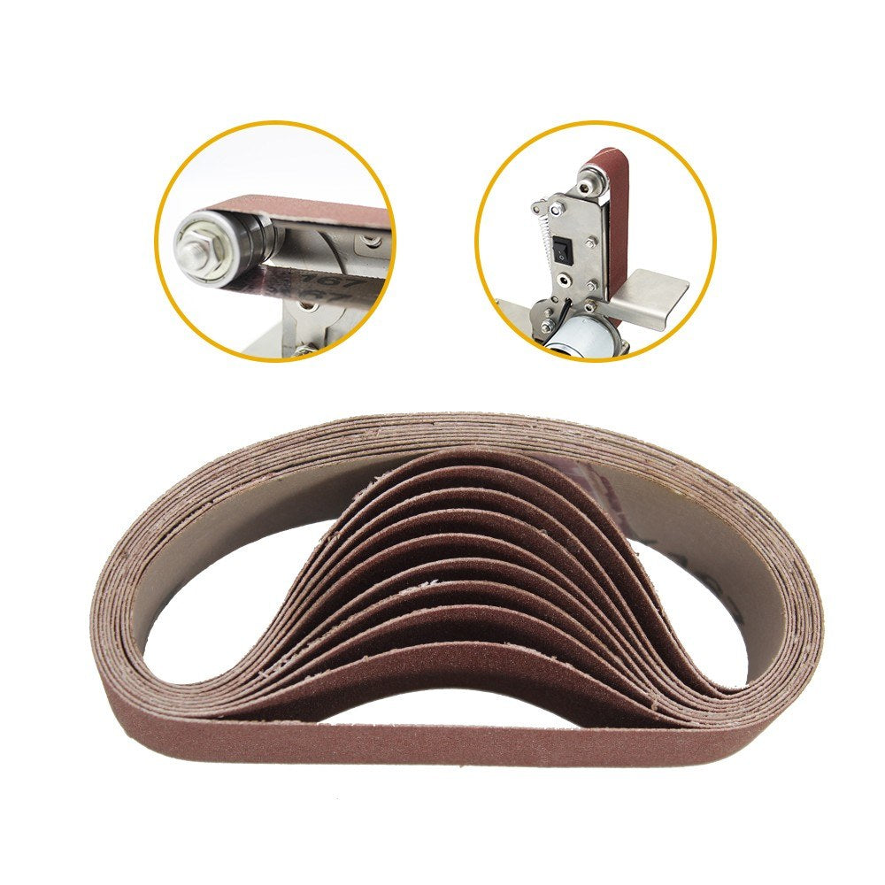 10Pcs 30x330mm Abrasive Sanding Belts 800 Grit Aluminum Oxide Sanding Belt Sanding Grinding Polishing Tools for Belt Sander Paper