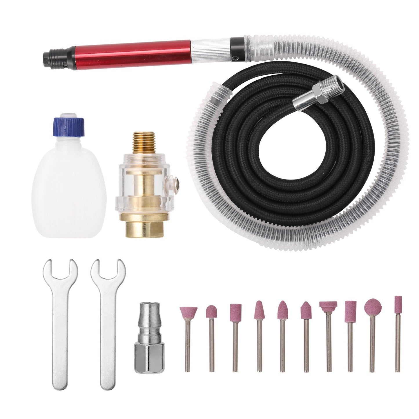 Pneumatic Air Pencil Die Grinder Kit 58000 RPM Free Speed Polish Engraving Tool