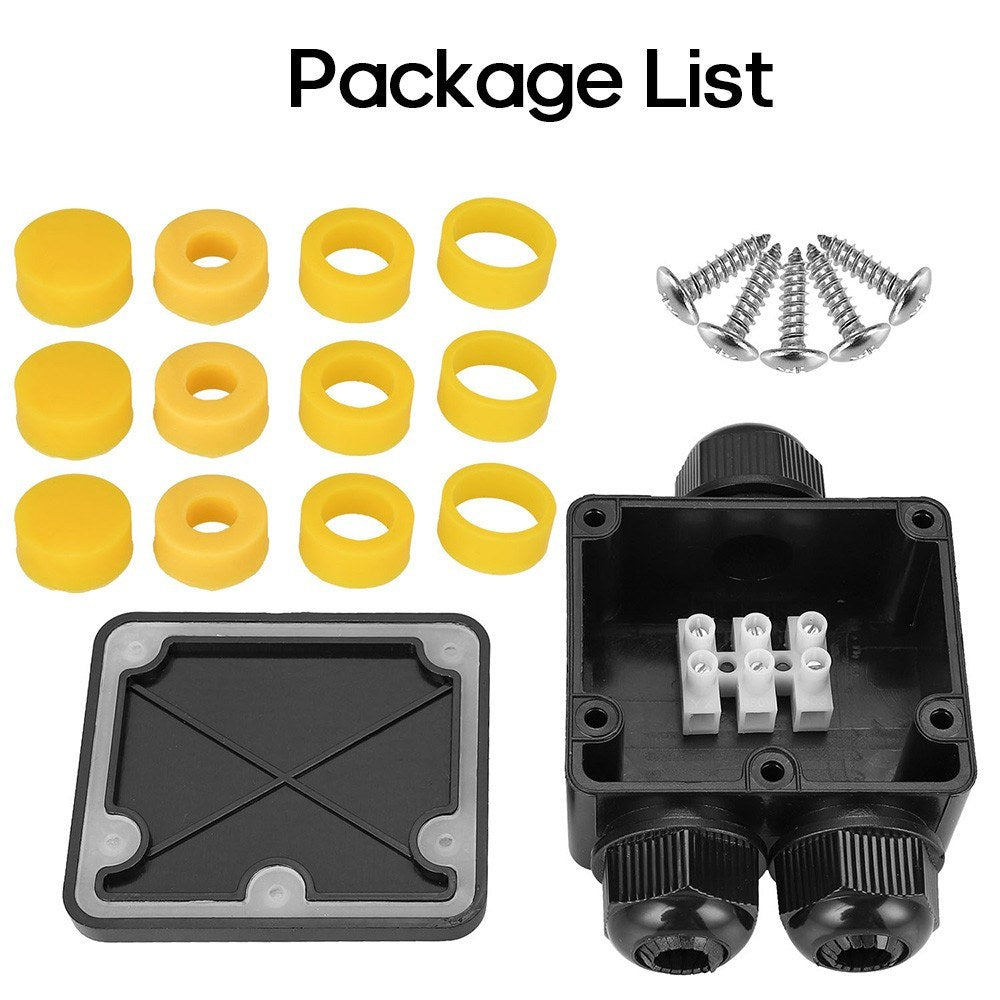 IP68 Waterproof Outdoor Electrical Junction Box Underground Cable Wires Power Cord Connector