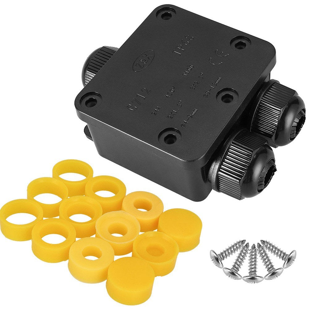 IP68 Waterproof Outdoor Electrical Junction Box Underground Cable Wires Power Cord Connector