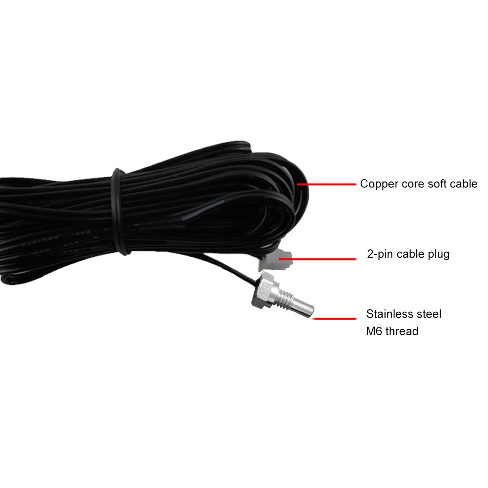 1m 10K NTC Thermistor Line Cable Temperature Controller Sensor Probe with M6 Thread