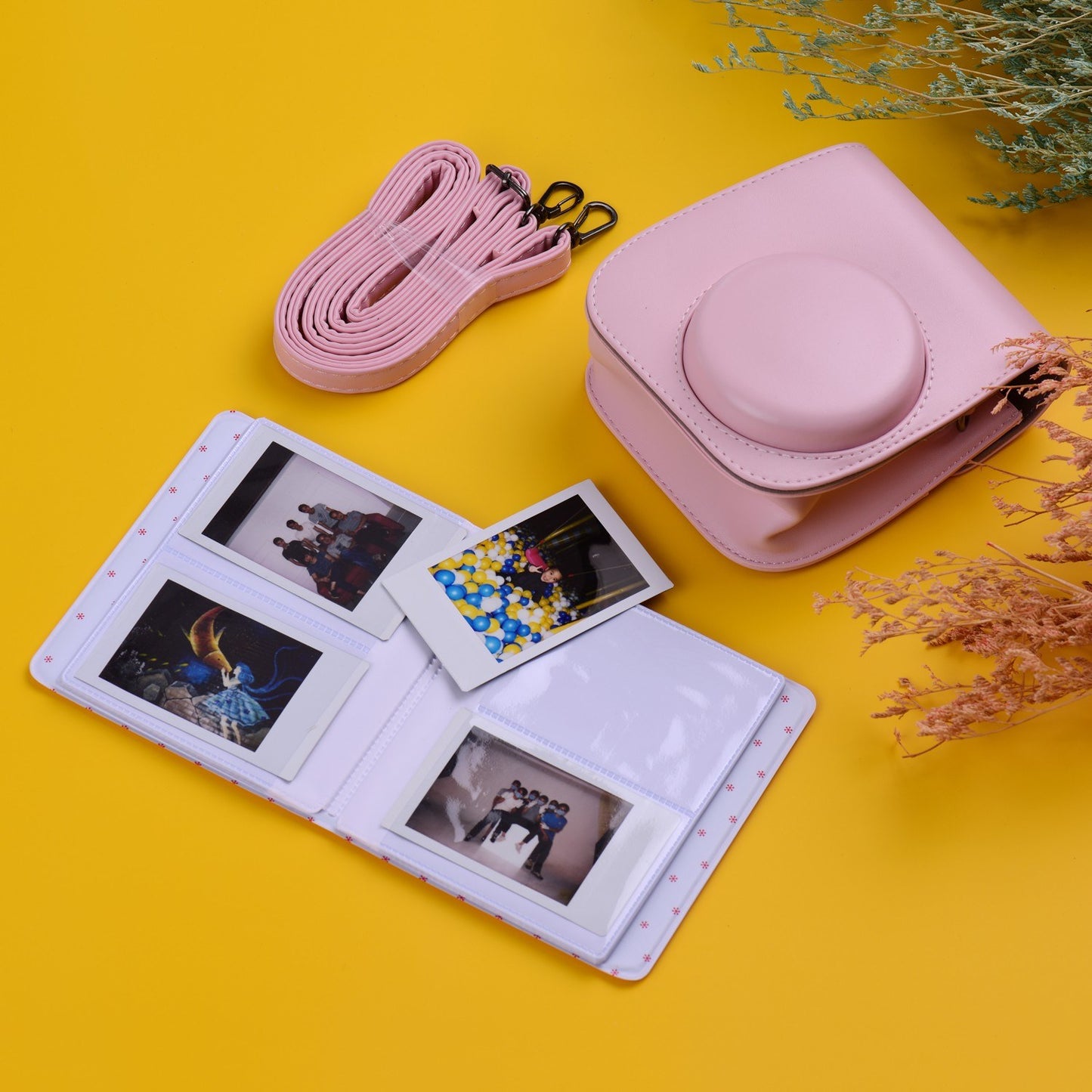 12-in-1 Instant Camera Accessories Bundle Kit for Fujifilm Instax Mini 11, Photography Scrapbook Kit Instant Camera Gifts - Pink
