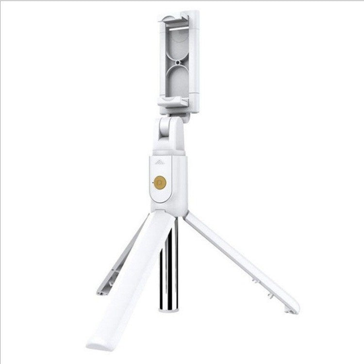 2-in-1 Selfie Stick Tripod Wireless Remote Shutter Cell Phone Tripod Stand and Holder for Streaming Selfies Videos Photos Travel - Black