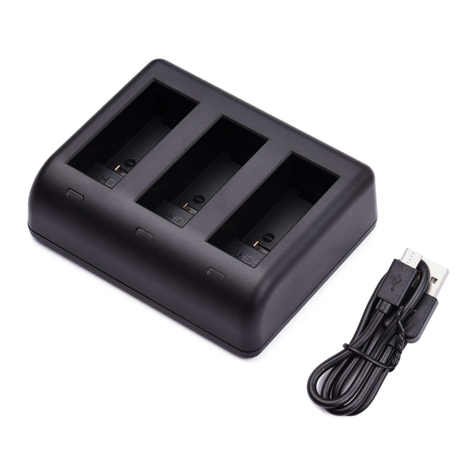 Action Camera Battery Charger for GoPro Hero 9 Batteries, 3-slot Fast Charging Hub with USB Cable