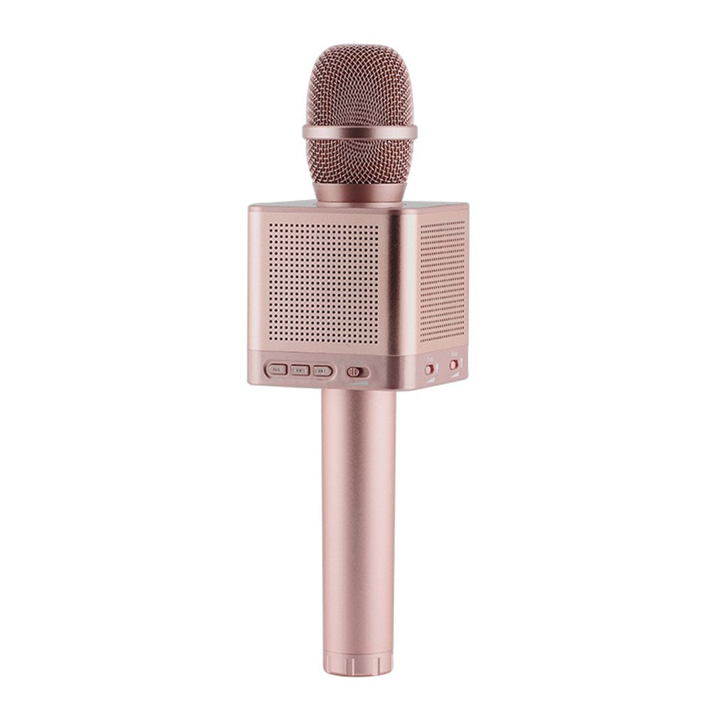 Micgeek Q10S Wireless Microphone KTV Karaoke HQ Sound Wave Wall Shaking Bass - Rose Gold