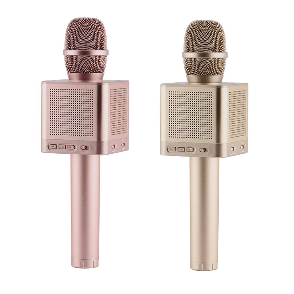 Micgeek Q10S Wireless Microphone KTV Karaoke HQ Sound Wave Wall Shaking Bass - Rose Gold