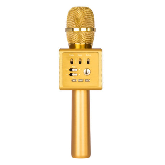 I6 Wireless Bluetooth Karaoke Handheld Microphone for Home KTV/Phone/PC - Gold