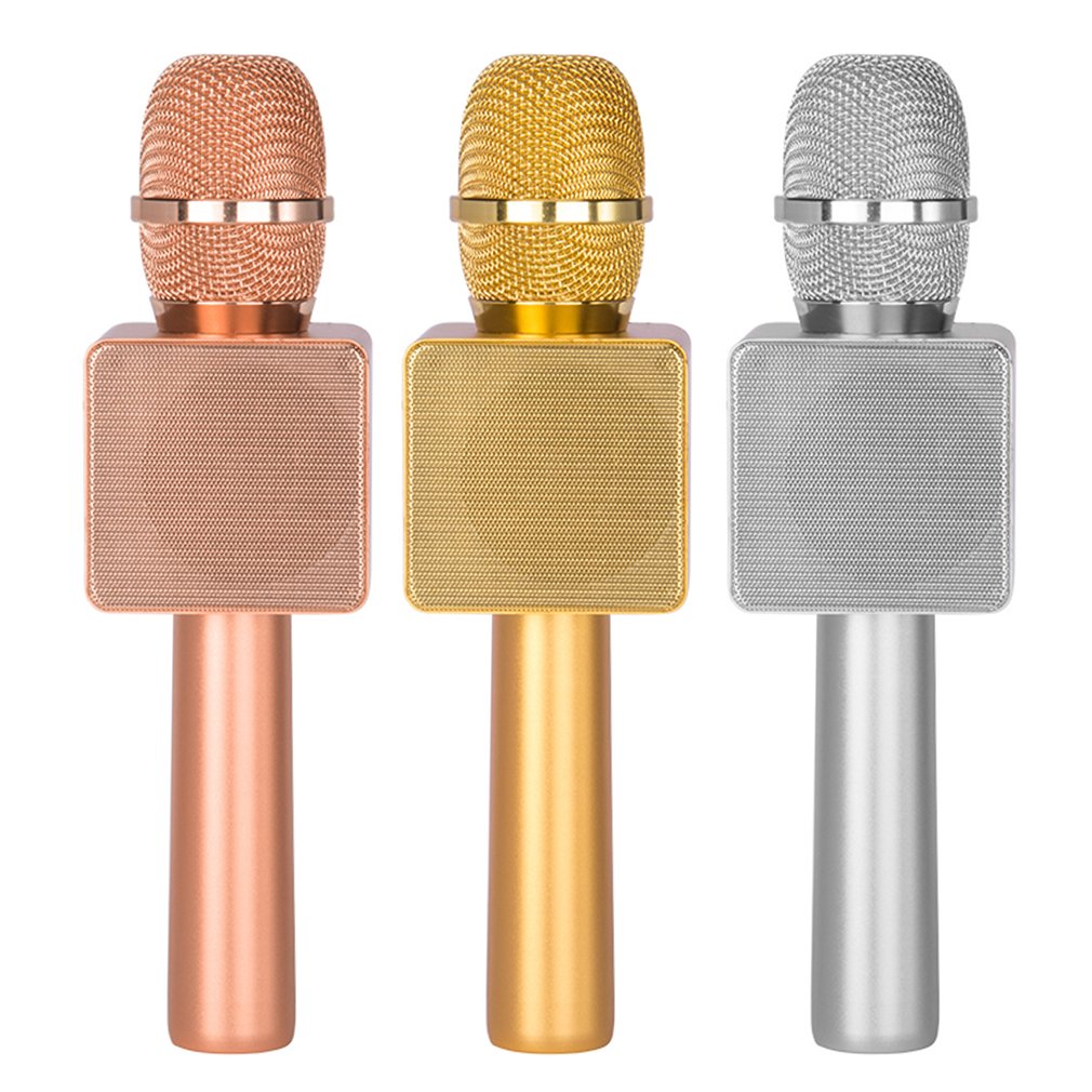I6 Wireless Bluetooth Karaoke Microphone Handheld Portable Mic for Home KTV/Phone/PC - Pink