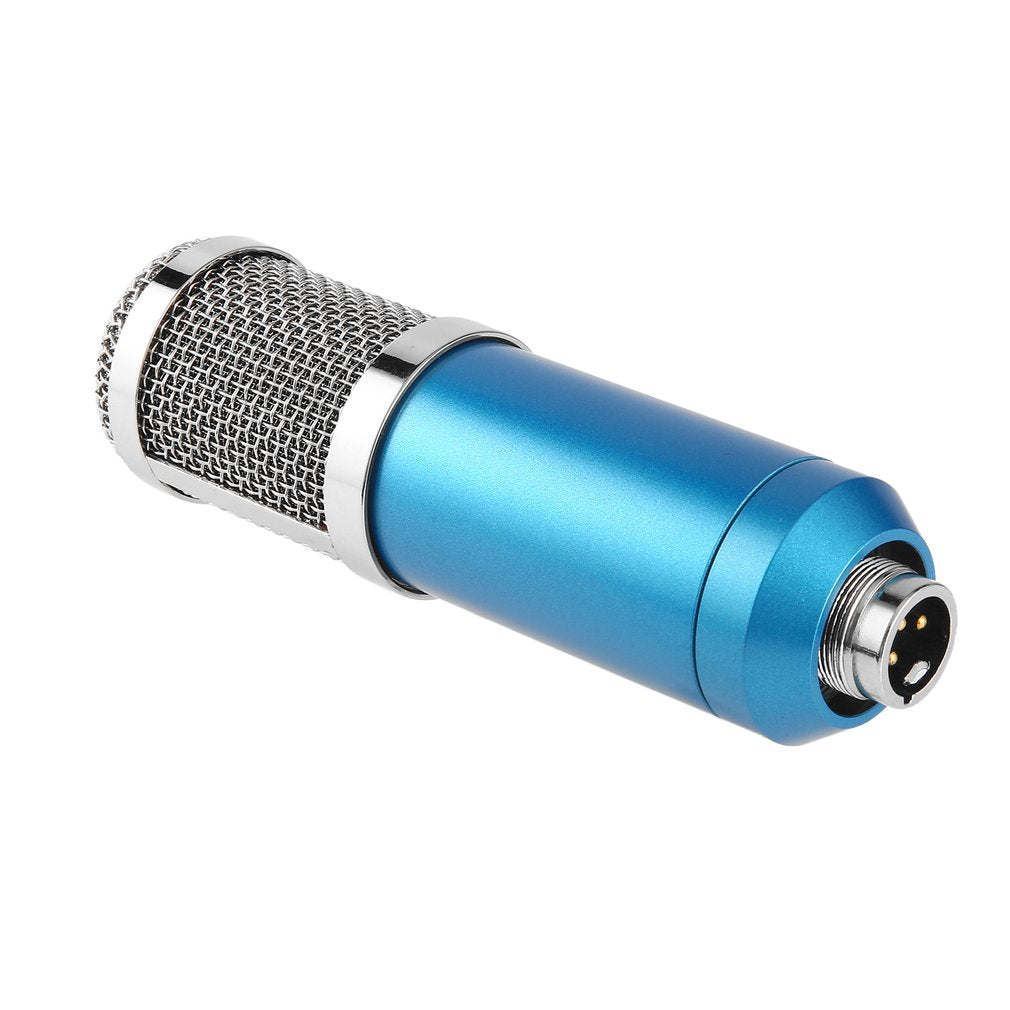BM-800 Professional Studio Recording Broadcasting Condenser Microphone with Shockproof Mount - Blue / Silver