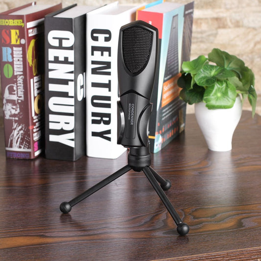 Q3 USB Condenser Sound Podcast Plug &amp; Play Studio Microphone for PC Laptop