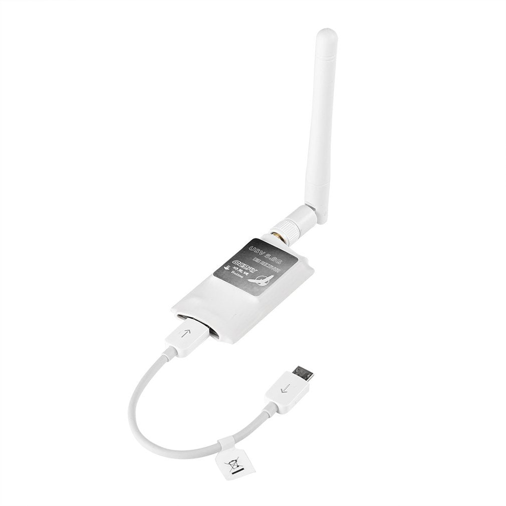 OCDAY 5.8G 150CH FPV Receiver UVC Video Downlink for OTG VR Android Phone RC Drone - White