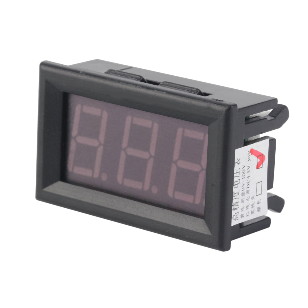 Mini Digital Voltmeter 0-100V Red LED Vehicles Motor Voltage Panel Meter