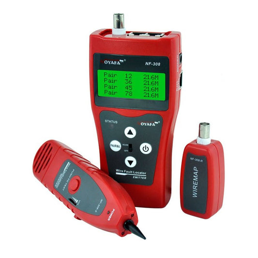 NOYAFA NF-308 Multipurpose LCD Display Network Cable Tester Line Finder - Red