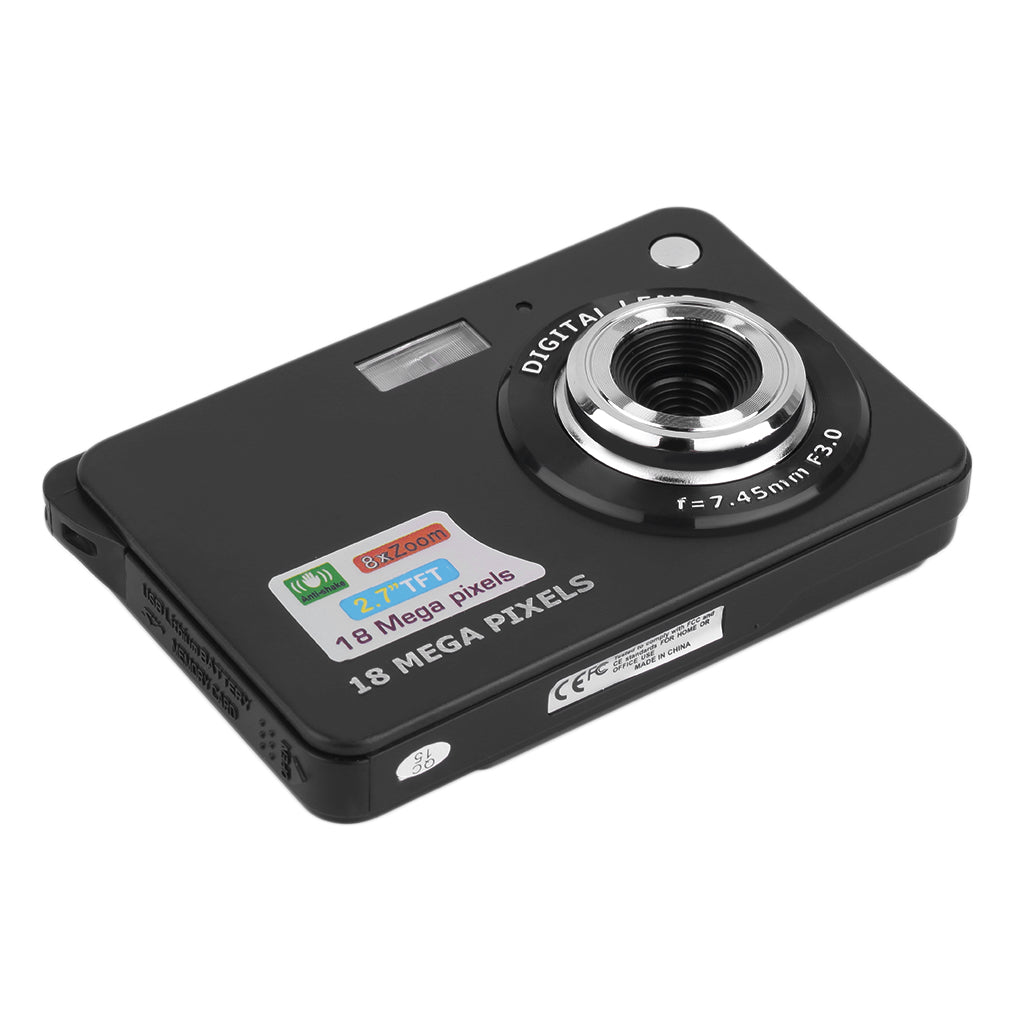 Black / US Plug - K09 2.7&quot; LCD Screen HD 720P 18MP Digital Camcorder Camera 8X Zoom Camera