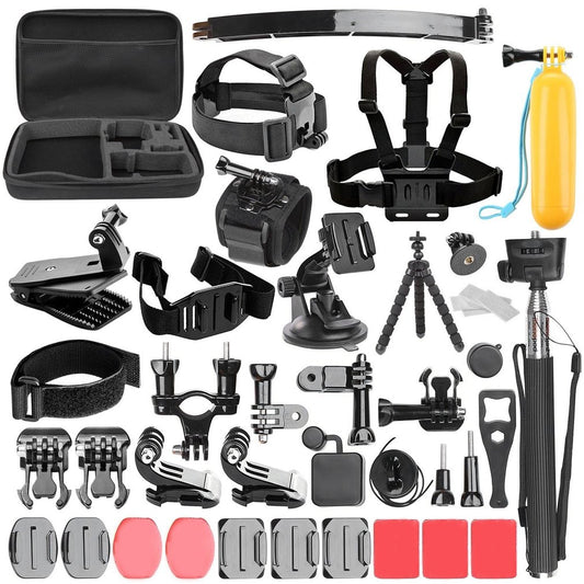 Sports Action Camera Accessories Set With 360&#176; Rotation Clip Handle Grip