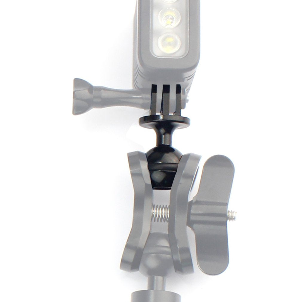 Aluminum Alloy Ball Head Camera Tripod Holder Bracket Ball Adapter for GoPro - Black