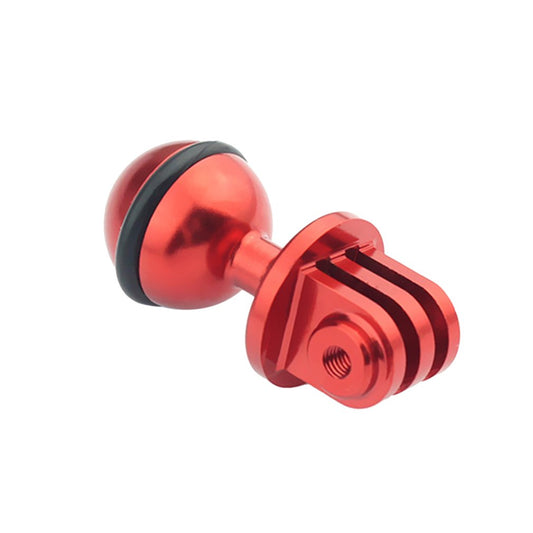 Aluminum Alloy Ball Head Camera Tripod Holder Bracket Ball Adapter for GoPro - Red