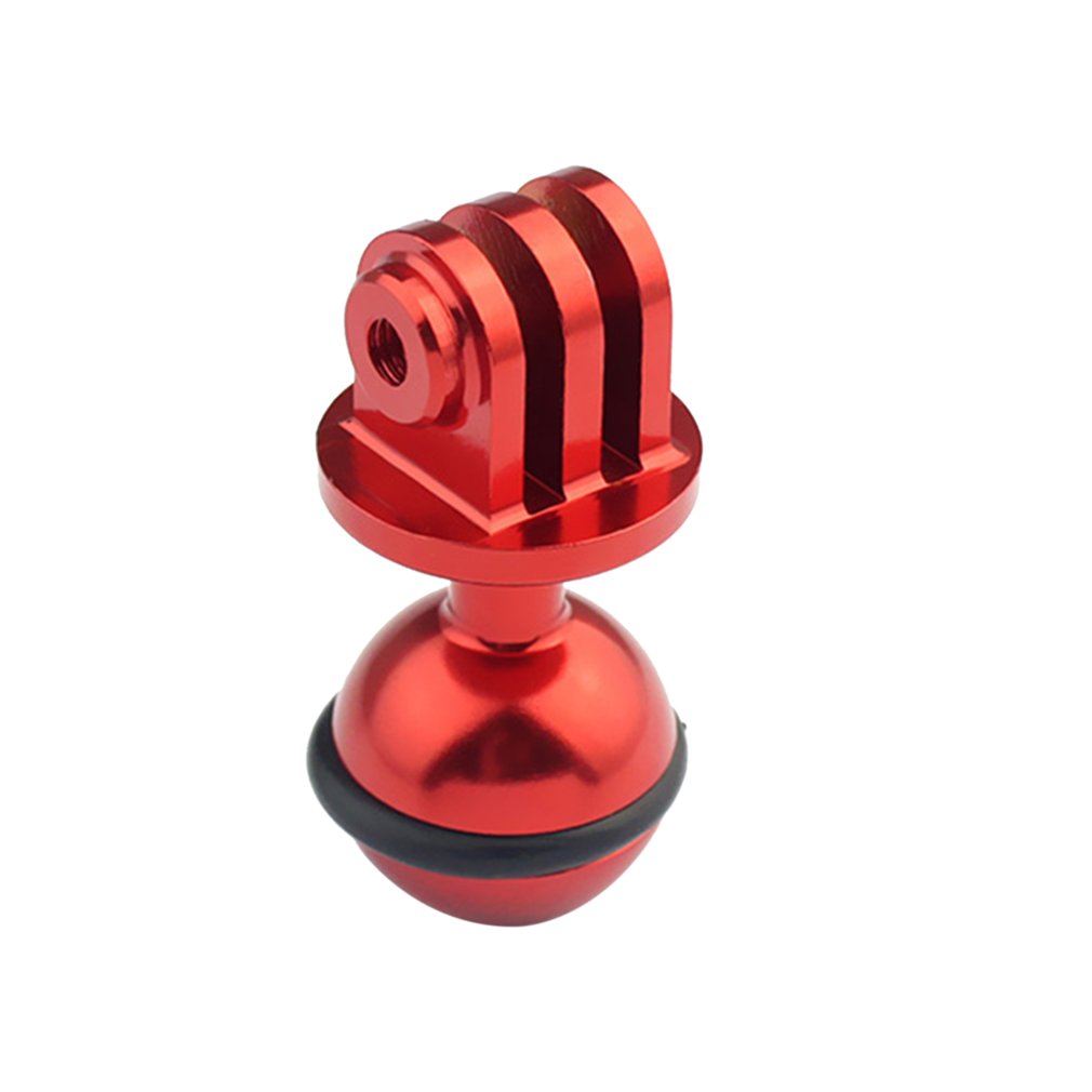 Aluminum Alloy Ball Head Camera Tripod Holder Bracket Ball Adapter for GoPro - Red