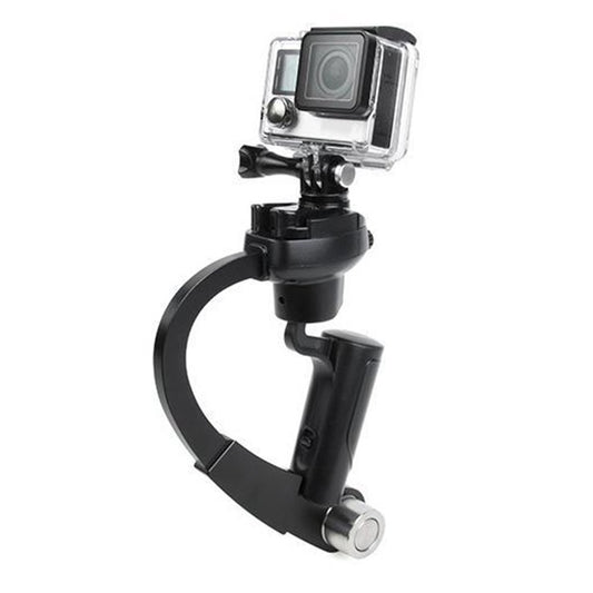 Handheld Video Shooting Stabilizer Bow-shaped Steadycam Hand Grip for GoPro - Black