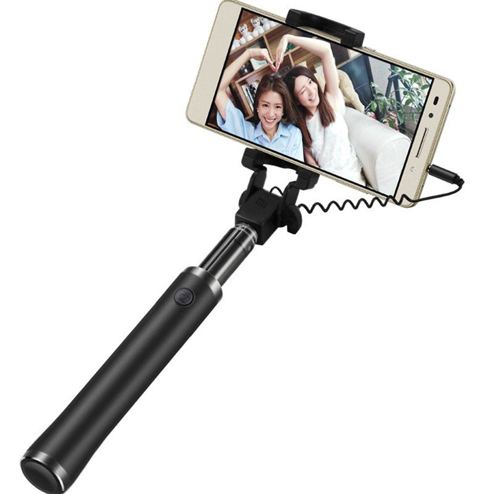 XIAOMI Wired Selfie Stick Extendable Handheld Monopod Shutter Holder for Phone - Black