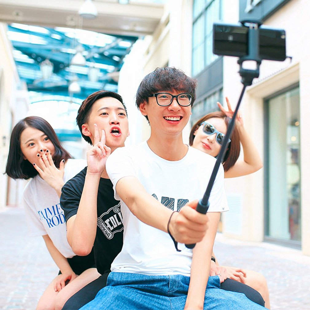 XIAOMI Wired Selfie Stick Extendable Handheld Monopod Shutter Holder for Phone - Black