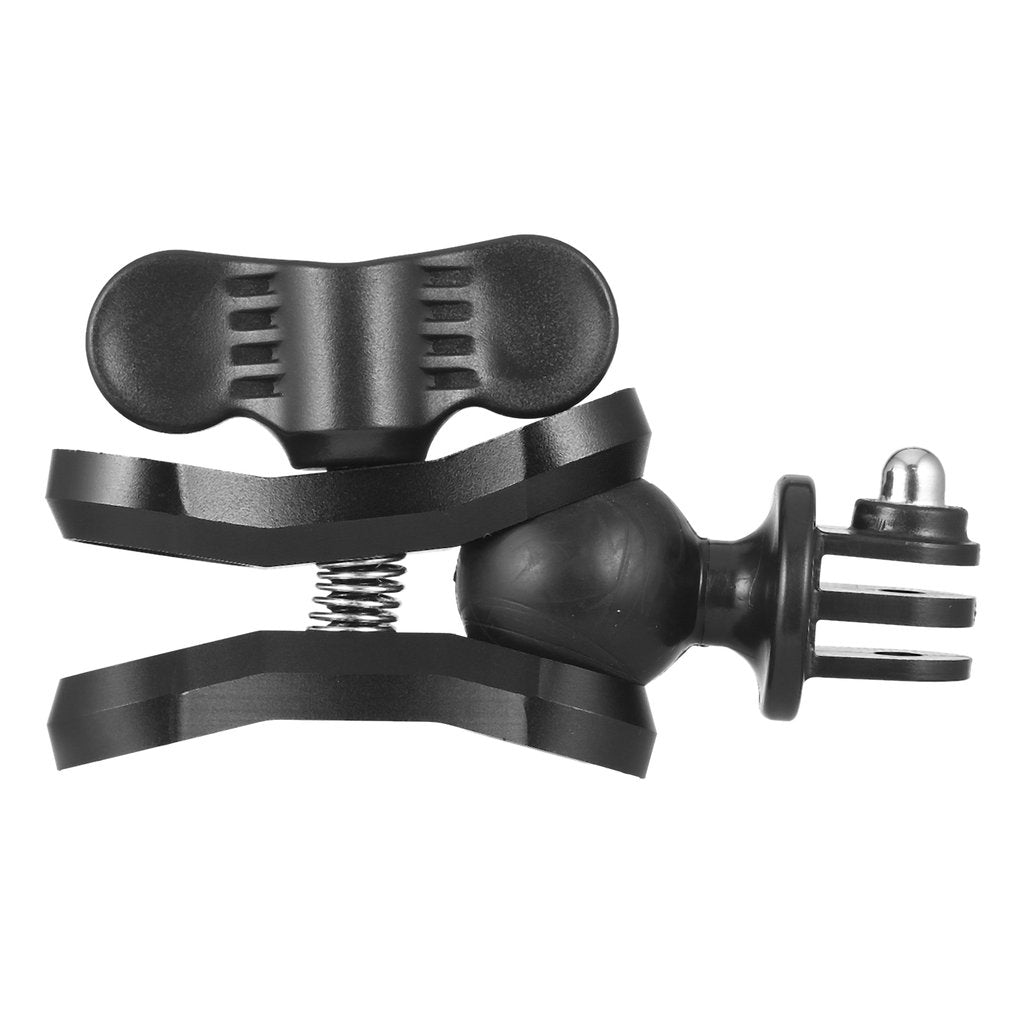 Aluminum CNC Butterfly Clip Arm Clamp Mount + Ball Base Adapter for GoPro