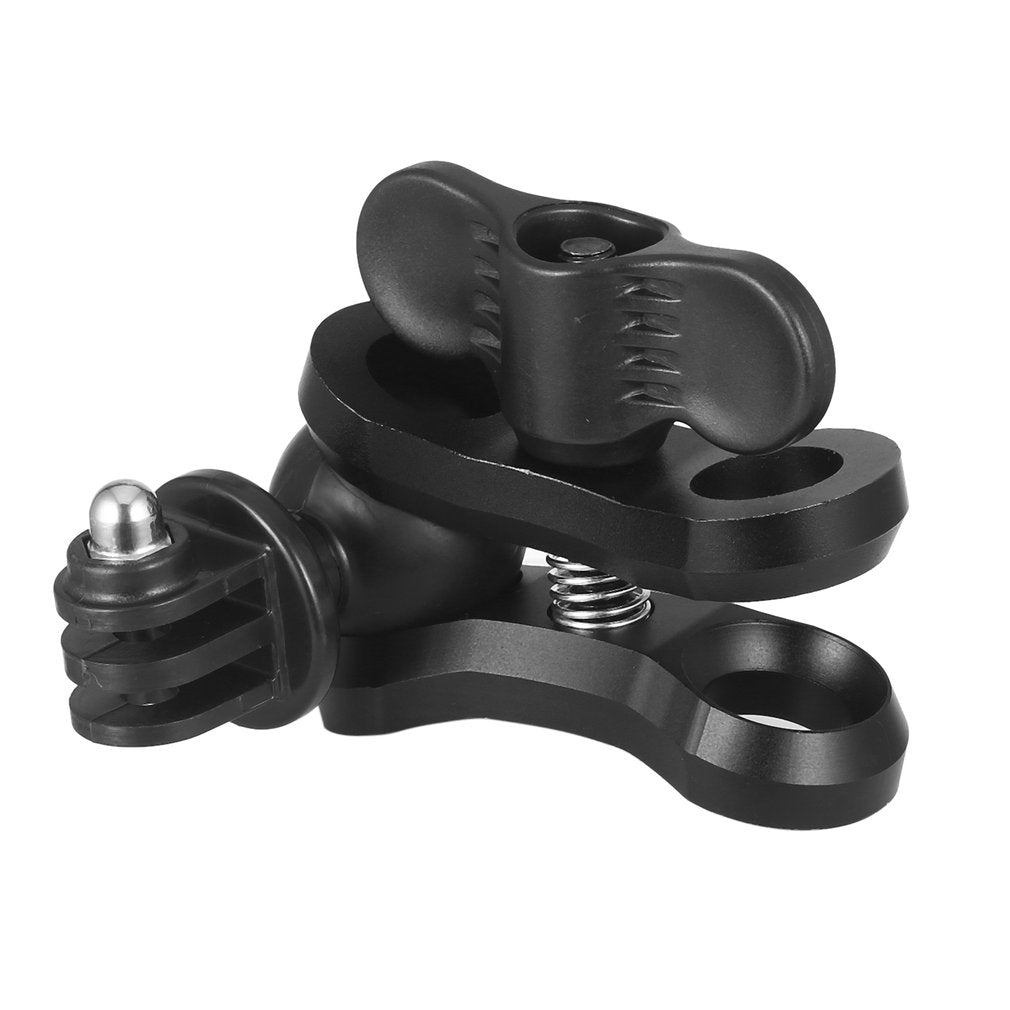 Aluminum CNC Butterfly Clip Arm Clamp Mount + Ball Base Adapter for GoPro