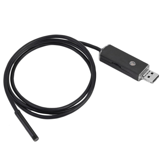 2-in-1 5.5mm Lens Dual Interface Waterproof Endoscope - 1m / Black