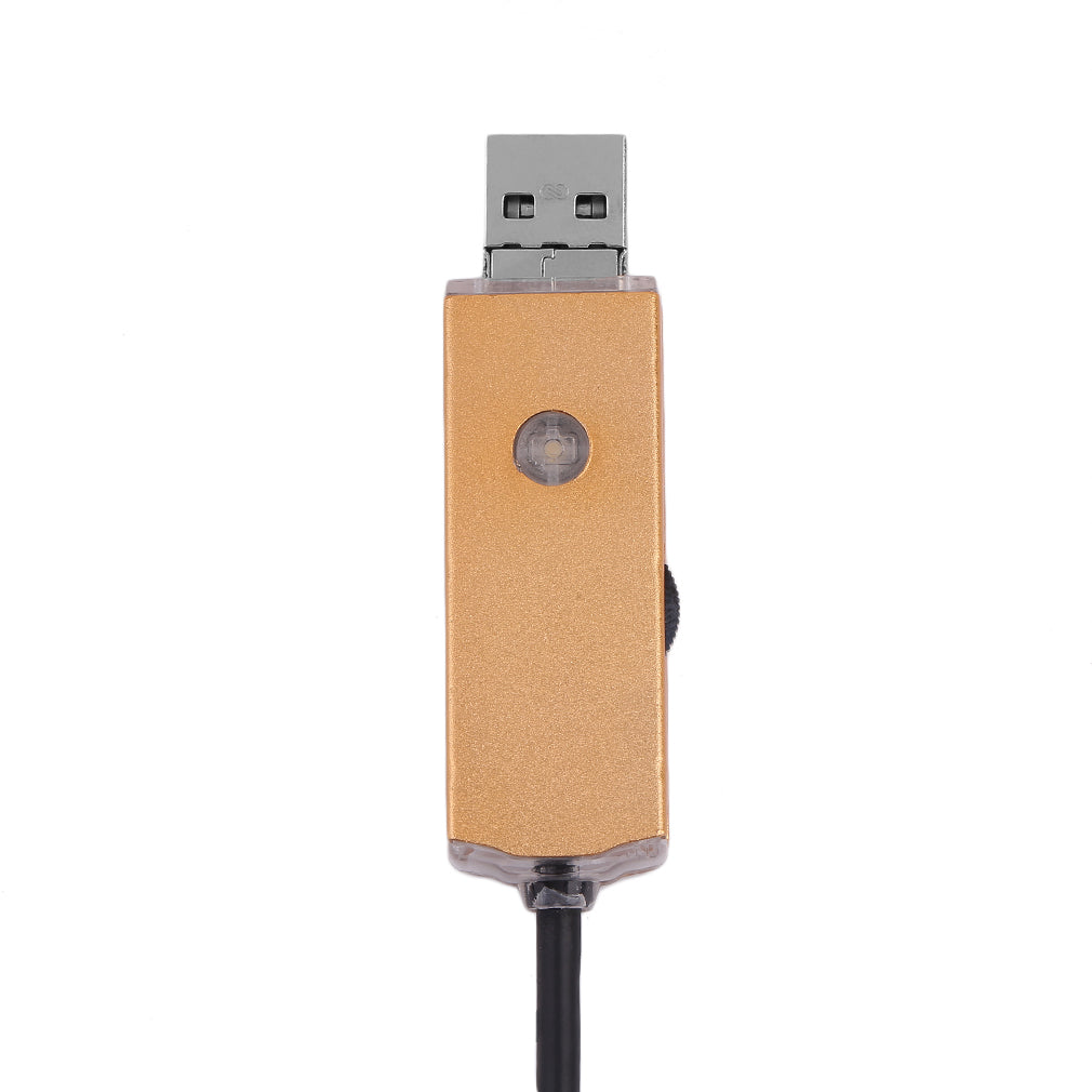 2-in-1 USB Dual Interface Waterproof Endoscope 5.5mm Lens - 2m / Yellow