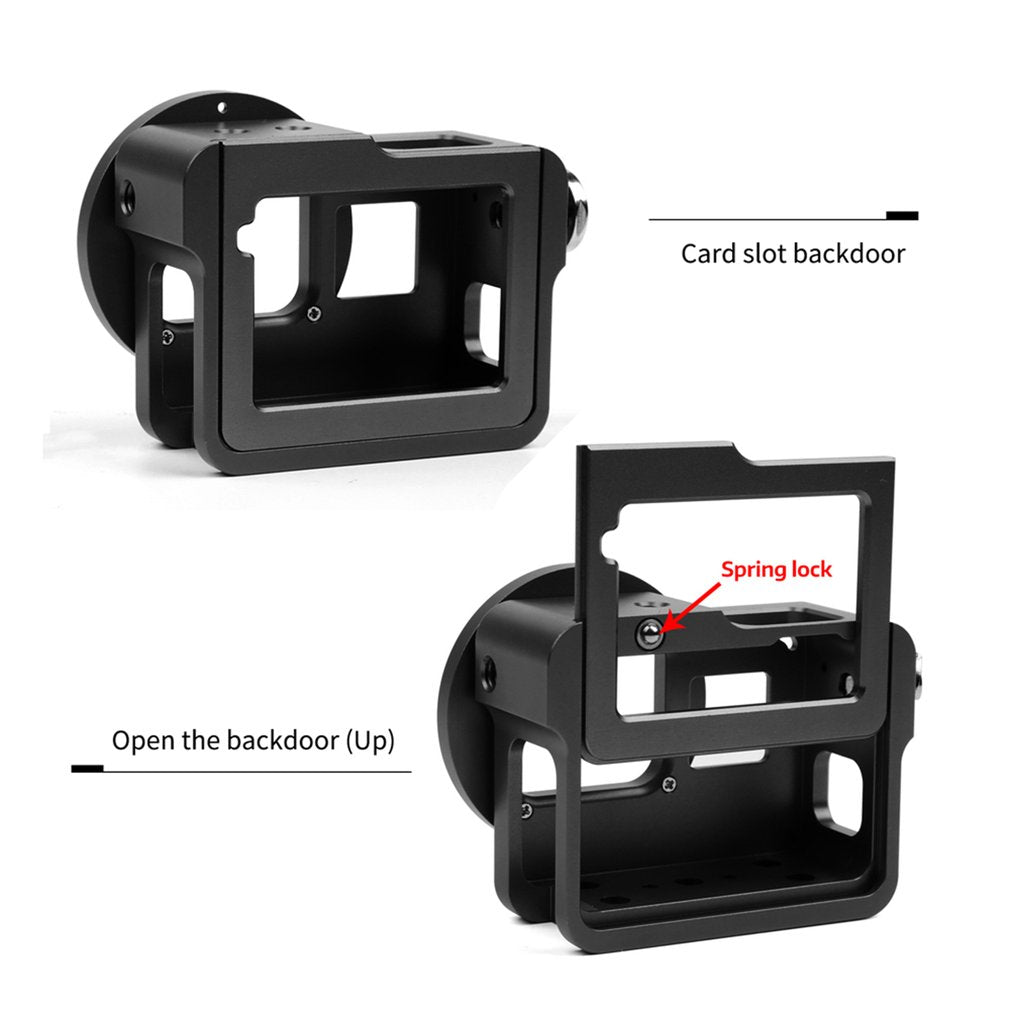 Aluminum Alloy Protective Case Camera Cage with 52mm UV Lens for GoPro Hero 7 / Hero 5