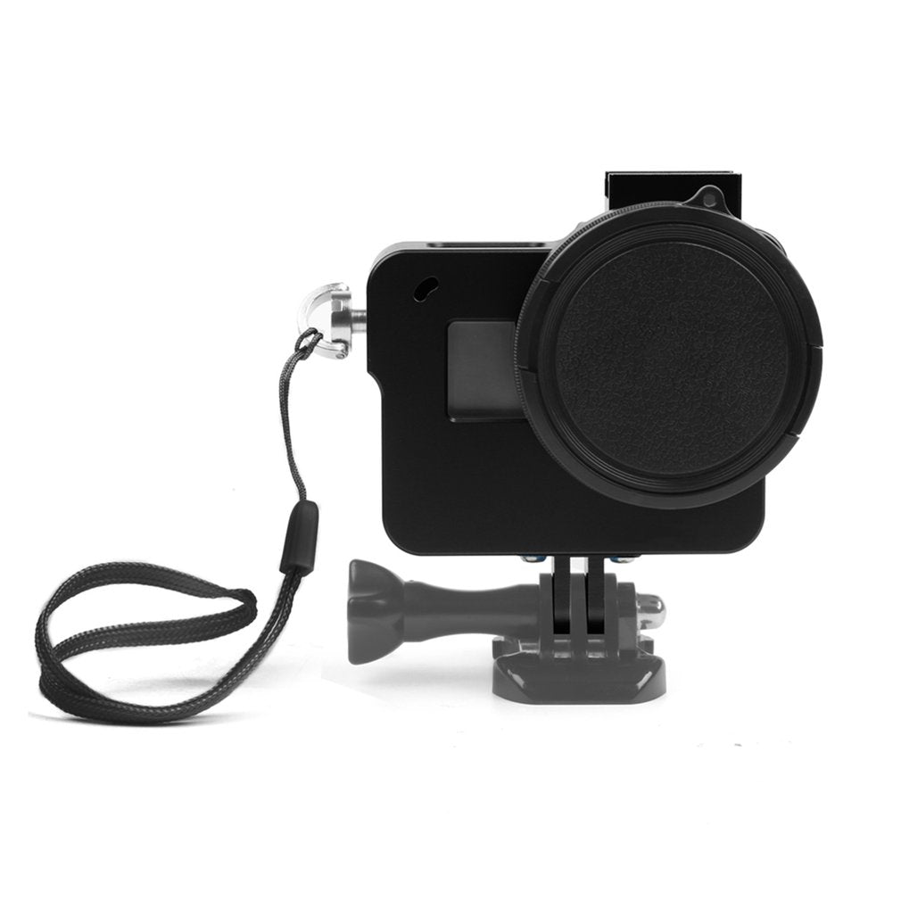 Aluminum Alloy Protective Case Camera Cage with 52mm UV Lens for GoPro Hero 7 / Hero 5