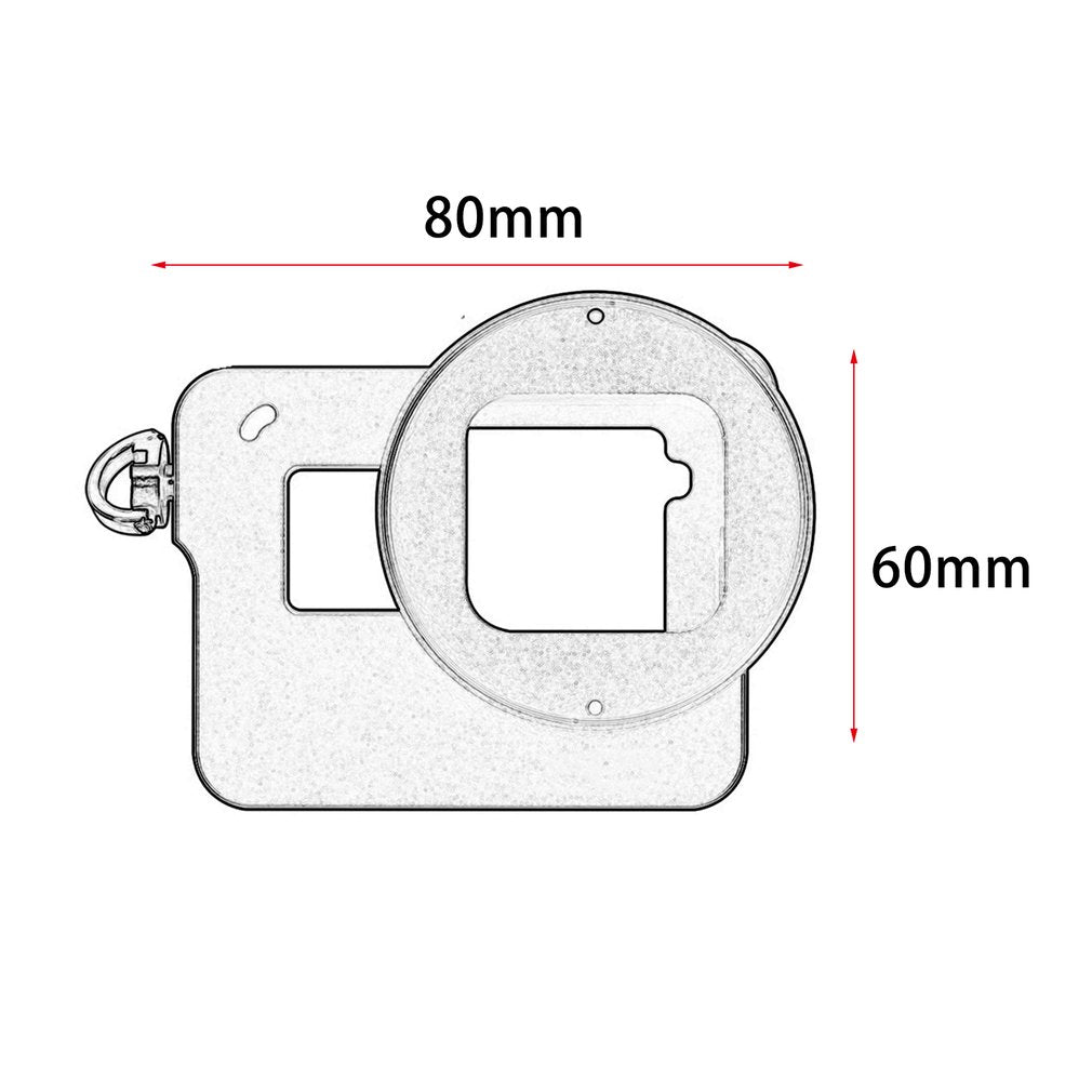 Aluminum Alloy Protective Case Camera Cage with 52mm UV Lens for GoPro Hero 7 / Hero 5