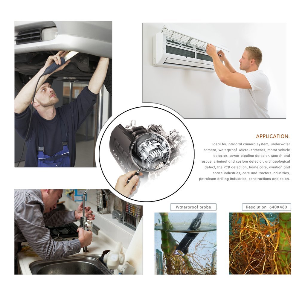 1.5M 6 LED 5.5mm Lens 720P Endoscope Waterproof Inspection Borescope for Android