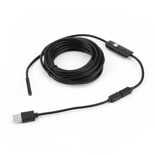 5.0M 6 LED 5.5mm Lens 720P Endoscope Waterproof Inspection Borescope for Android