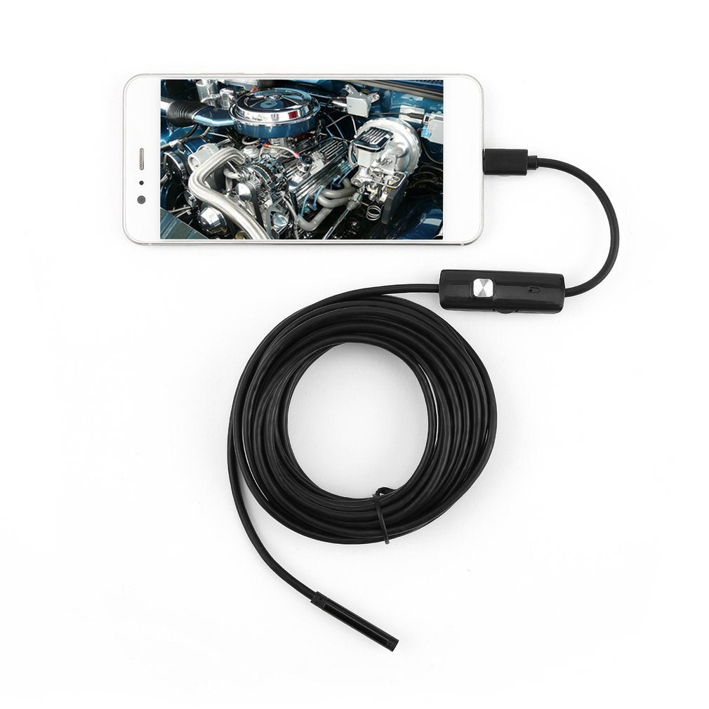 5.0M 6 LED 5.5mm Lens 720P Endoscope Waterproof Inspection Borescope for Android