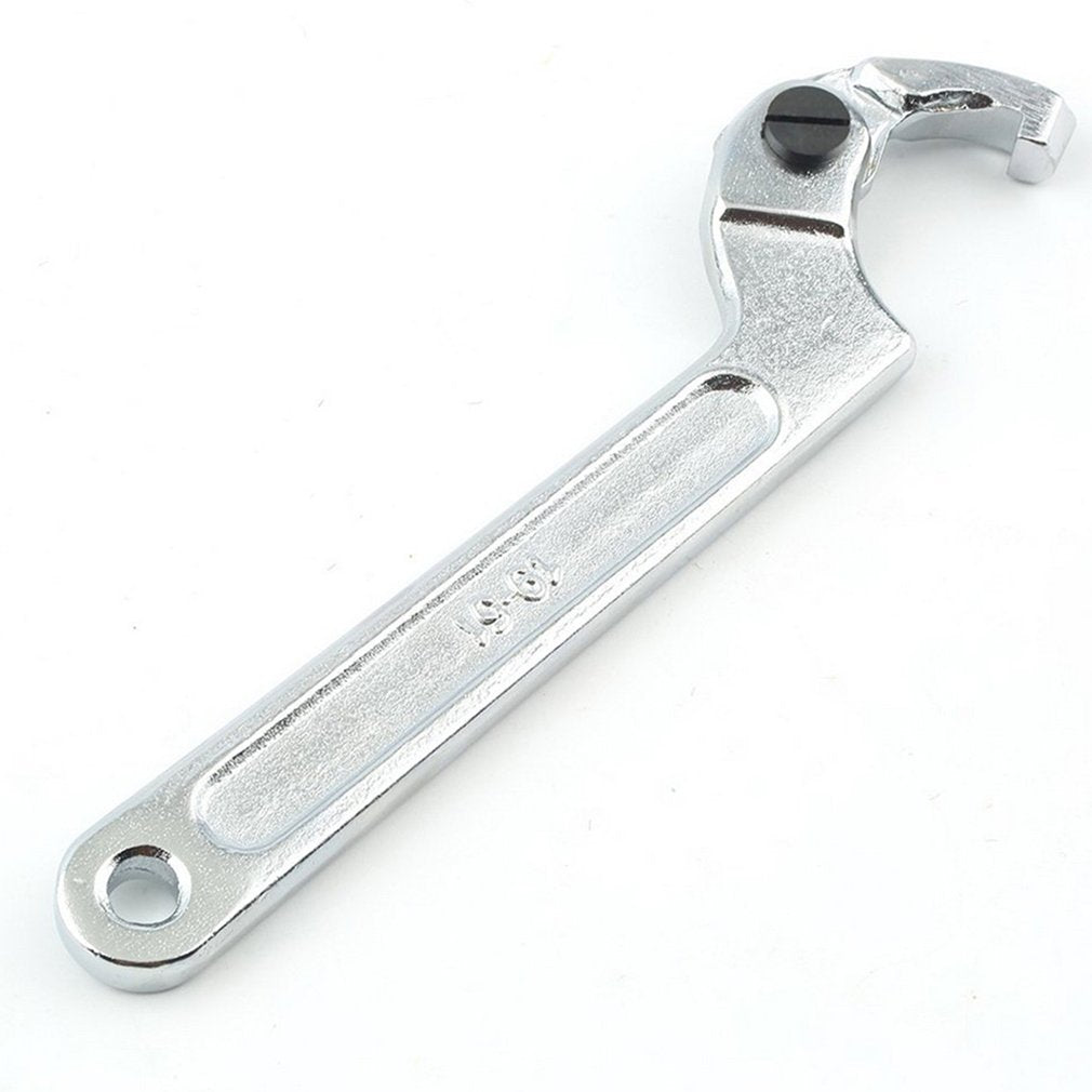 19-51mm Chrome Vanadium Adjustable Hook Wrench C Spanner Tool