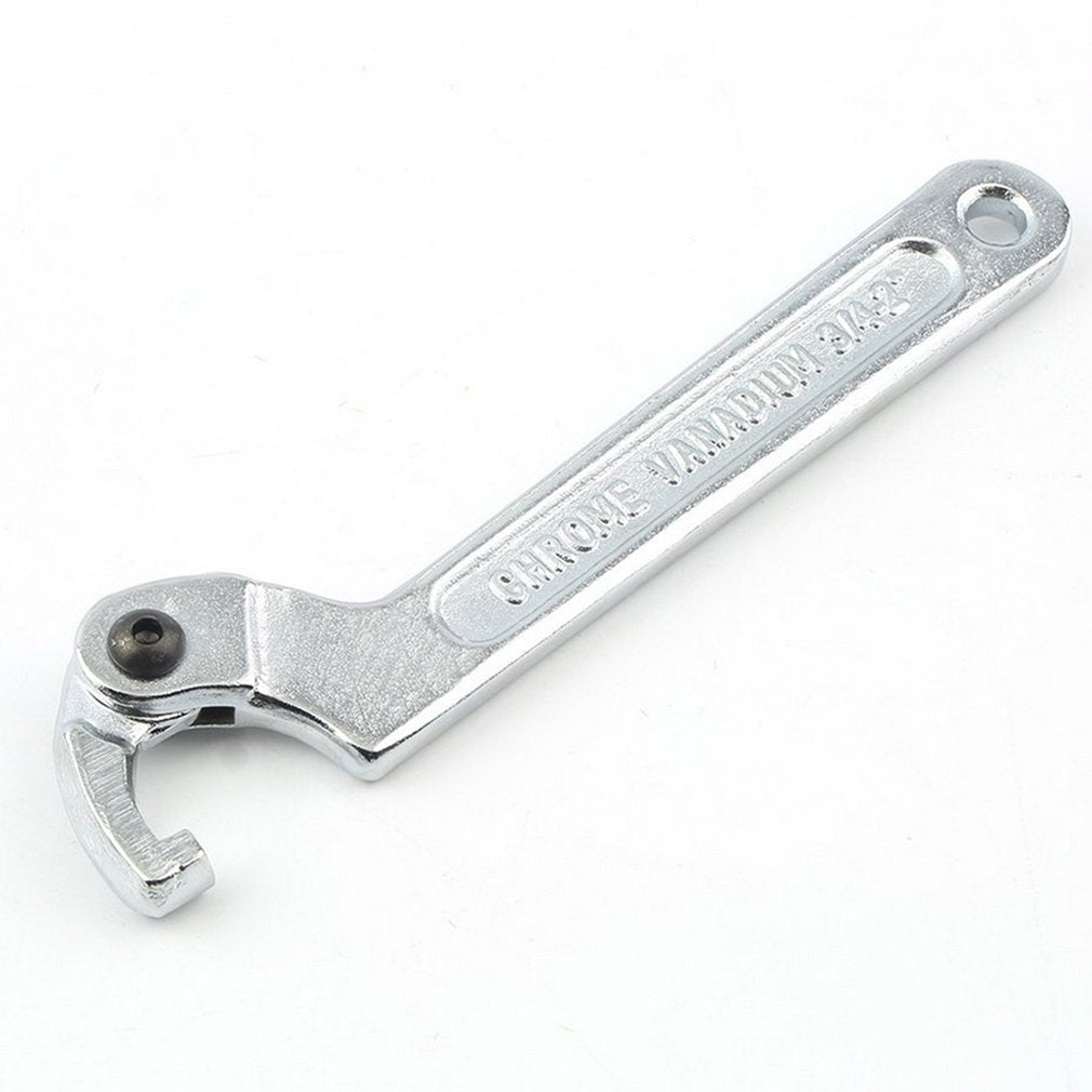 19-51mm Chrome Vanadium Adjustable Hook Wrench C Spanner Tool