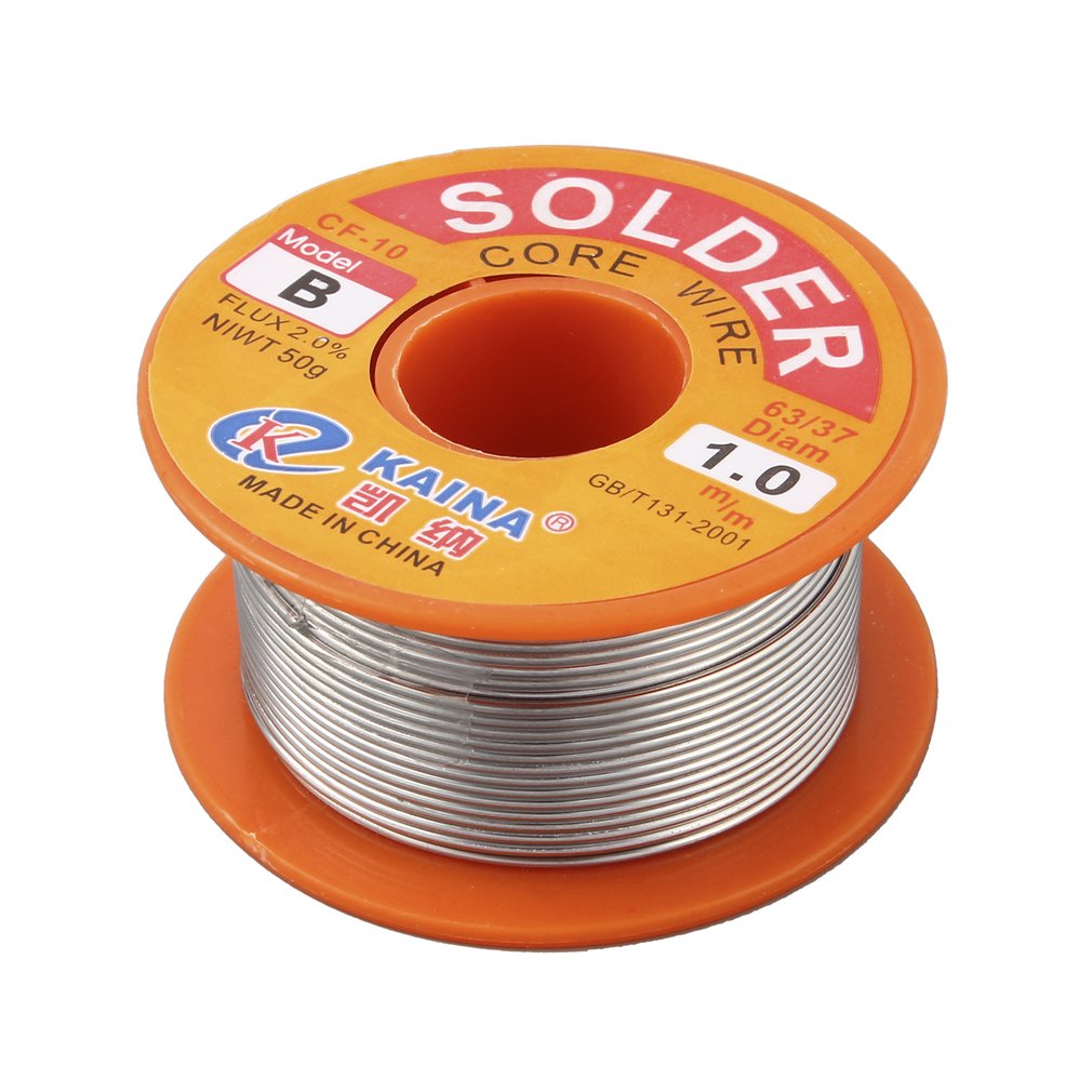 1mm Rosin Core Solder 63/37 Tin Lead Line Flux Welding Iron Wire Reel - 50g
