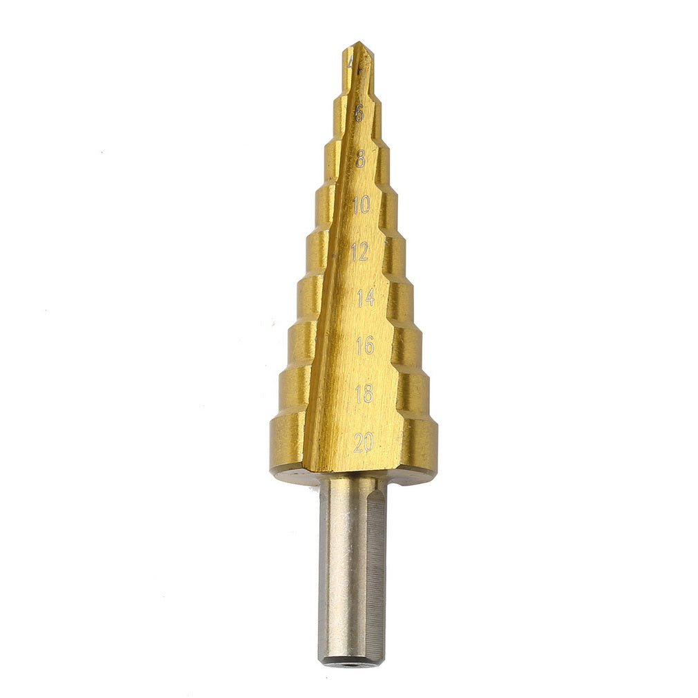 3Pcs Large HSS Steel Step Cone Drill Titanium Bit Set Hole 4-12/20/32mm Dint