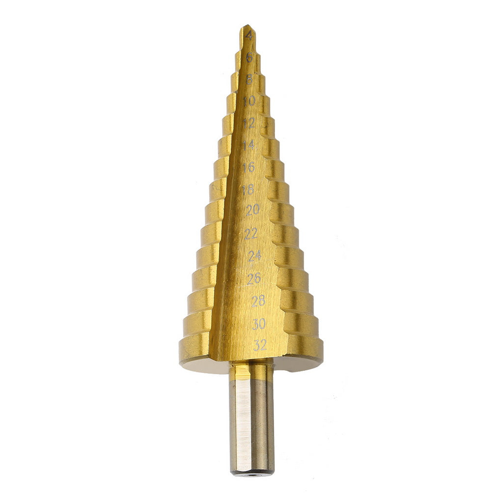 3Pcs Large HSS Steel Step Cone Drill Titanium Bit Set Hole 4-12/20/32mm Dint