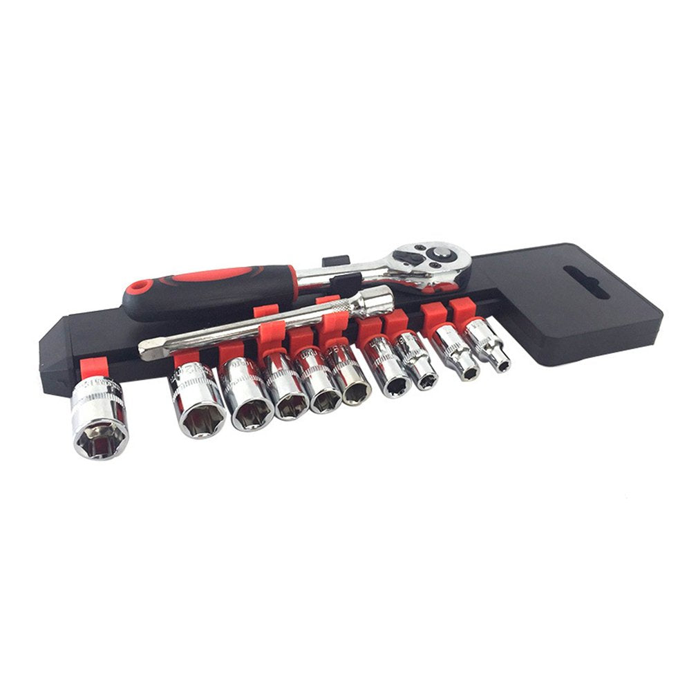 12PCS 1/4&quot; Wrench Socket Set Hardware Car Auto Repairing Sleeve Kit Tools