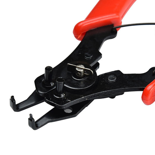 4 IN 1 Multifunctional Retaining Ring Pliers Auto-lock Snap Ring Pliers - Red
