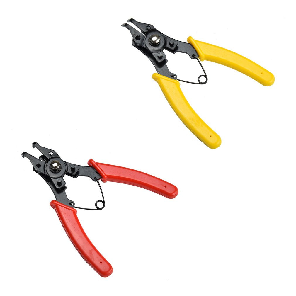 4 IN 1 Multifunctional Retaining Ring Pliers Auto-lock Snap Ring Pliers - Red
