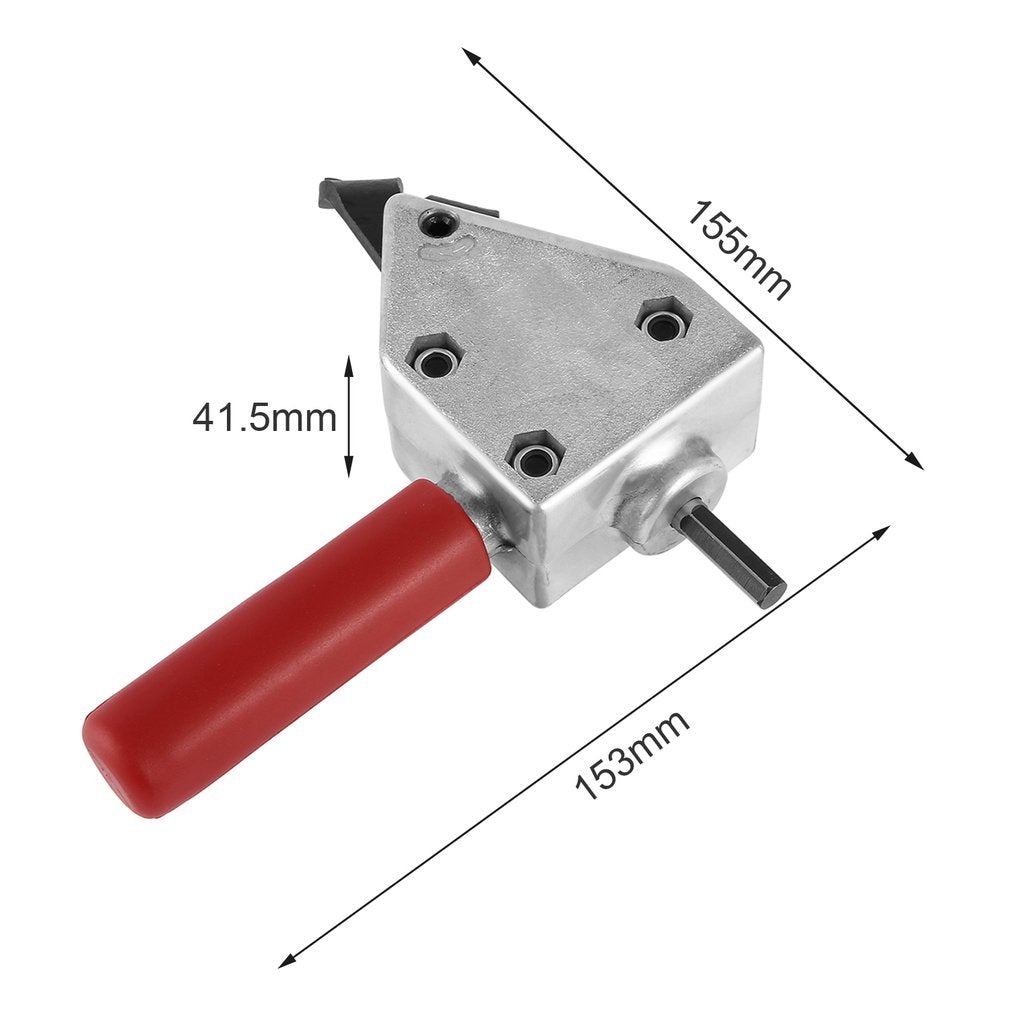 Turbo Shear 20 Gauge Capacity Sheet Metal Cutting Attachment for 3/8" Drills