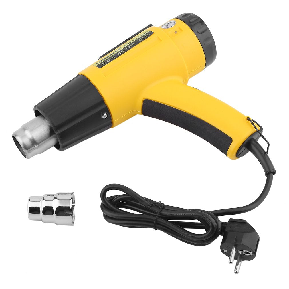 L502310 2000W AC220V LCD Electronic Digital Hot Air Gun Electric Heat Gun Power Tool - EU Plug